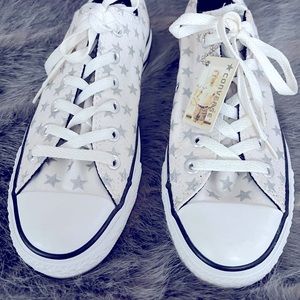 Unisex Converse low-top Star print, cream/silver